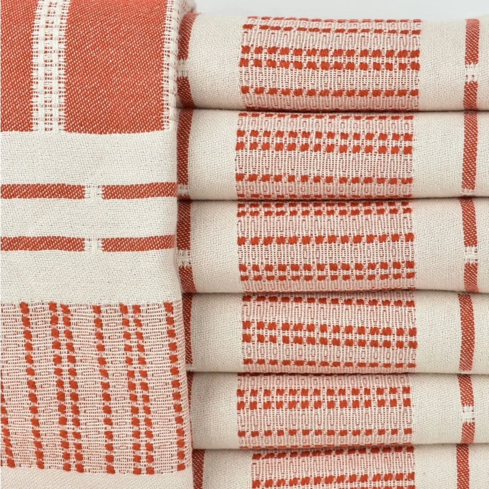 S X S W Desert Red Towel Blanket FLiPSiDE Threads Anthropologie Organic Cotton - Picture 9 of 13